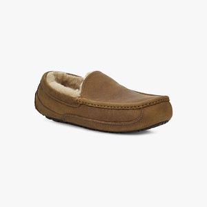 Ugg Ascot Leather Men Moccasins Brown (7513IYDGT)